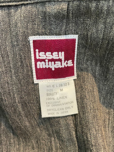 Issey Miyake Brown Linen Ruffled jacket