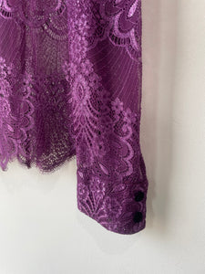 Philosophy Lorenzo Serafini Purple Lace Blouse