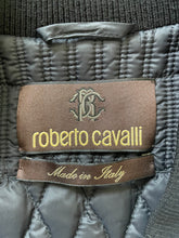 Roberto Cavalli Quilted Black Floral Jacket