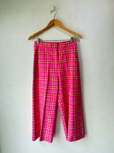 Smythe Pink Plaid Two-Piece Pantsuit