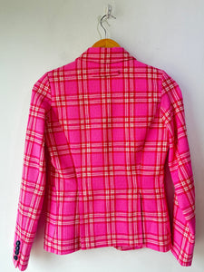 Smythe Pink Plaid Two-Piece Pantsuit