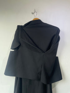 Comme des Garçons Asymmetrical Black Cape Dress