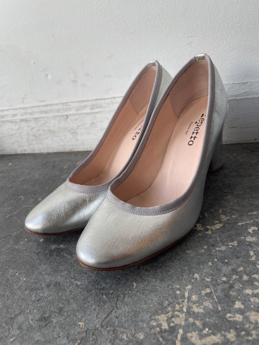 Silver Repetto High Heeled Pumps