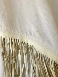 Vintage BB Dakota White Fringe Jacket