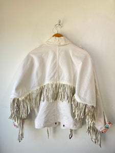 Vintage BB Dakota White Fringe Jacket