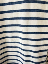 Barbour Blue White Stripe Sweatshirt Dress with Hood