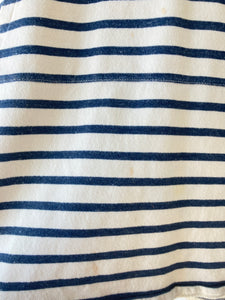 Barbour Blue White Stripe Sweatshirt Dress with Hood