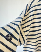 Barbour Blue White Stripe Sweatshirt Dress with Hood