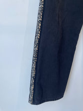 Chanel Braided Tweed Stripe Black Jeans