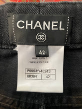 Chanel Braided Tweed Stripe Black Jeans