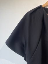 Balenciaga Black Draped Silk Dress