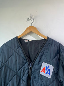 Vintage American Airlines Quilted Navy Liner Jacket