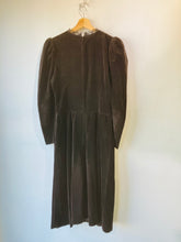 Vintage Saks Fifth Avenue Black Velvet Victorian Dress