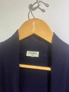 Vintage Chanel Navy Cashmere Cardigan Sweater