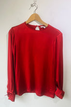 Vintage Yves Saint Laurent Red Silk Blouse