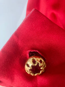 Vintage Yves Saint Laurent Red Silk Blouse