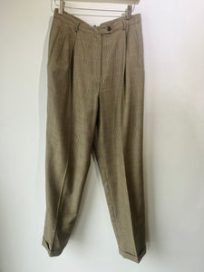 Vintage Bill Blass Brown Herringbone Pants Suit