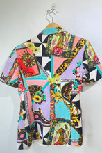 Vintage Vertigo Printed Short Sleeve Blazer