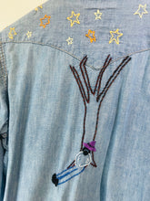 Vintage Wrangler Denim Embroidered Button Down