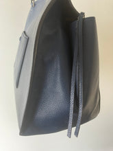 Celine Paris Large Edge Blue Leather Handbag