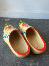 Vintage Dutch Windmill Painted Wooden Clogs