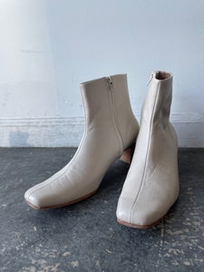 Huma Blanco White Leather Booties