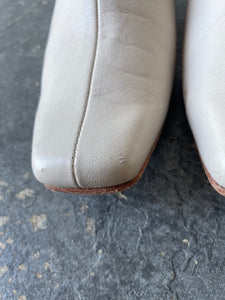 Huma Blanco White Leather Booties