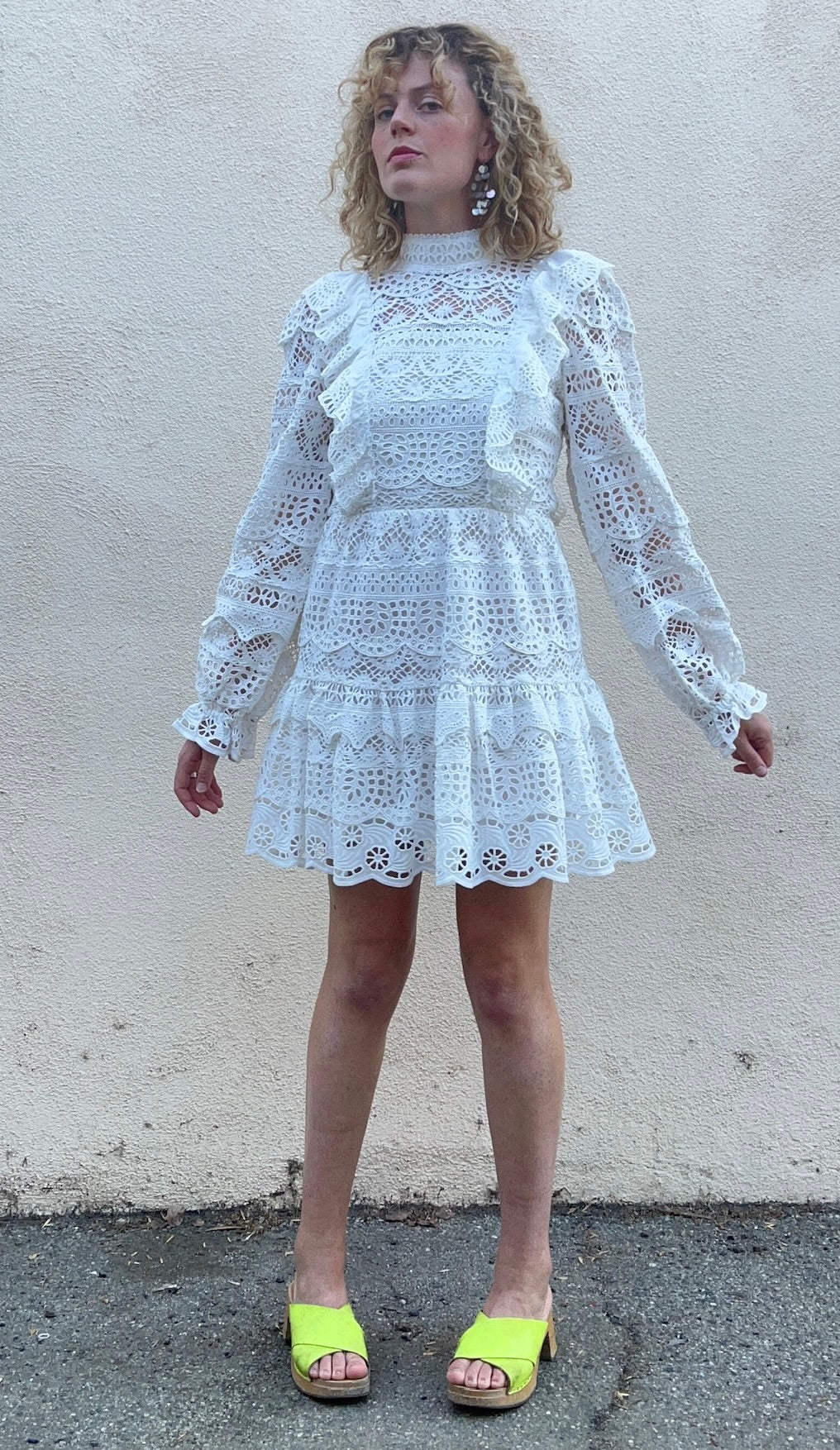 Sea New York White Eyelet Open Back Mini