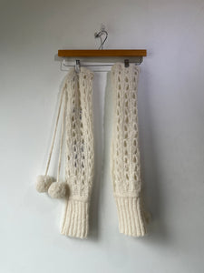 Vivienne Westwood Cream Lacework Knit Arm Warmers