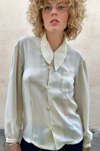 Vintage Matsuda White Shirt With Asymmetrical Collar