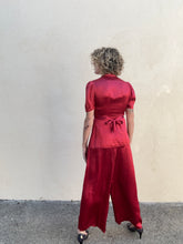 Antique Red Silk Pajama Set