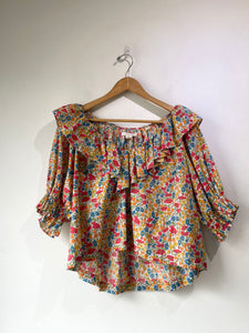 Doen Floral Ruffle Samara Blouse in Liberty Fabric