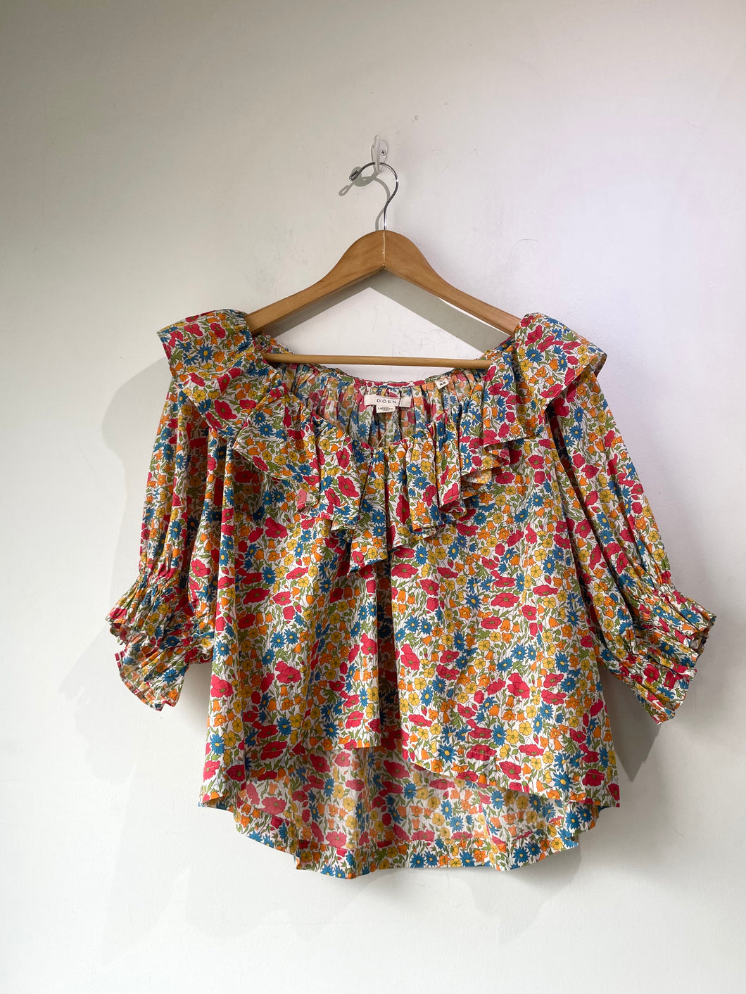 Doen Floral Ruffle Samara Blouse in Liberty Fabric