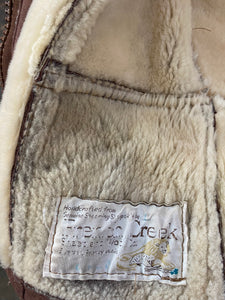 Vintage Fireside Creek Brown Suede Shearling Jacket