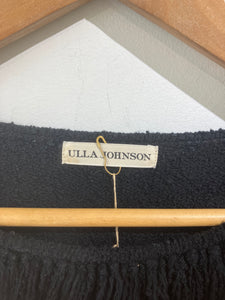 Ulla Johnson Black Fringe Sort Sleeve Sweater L