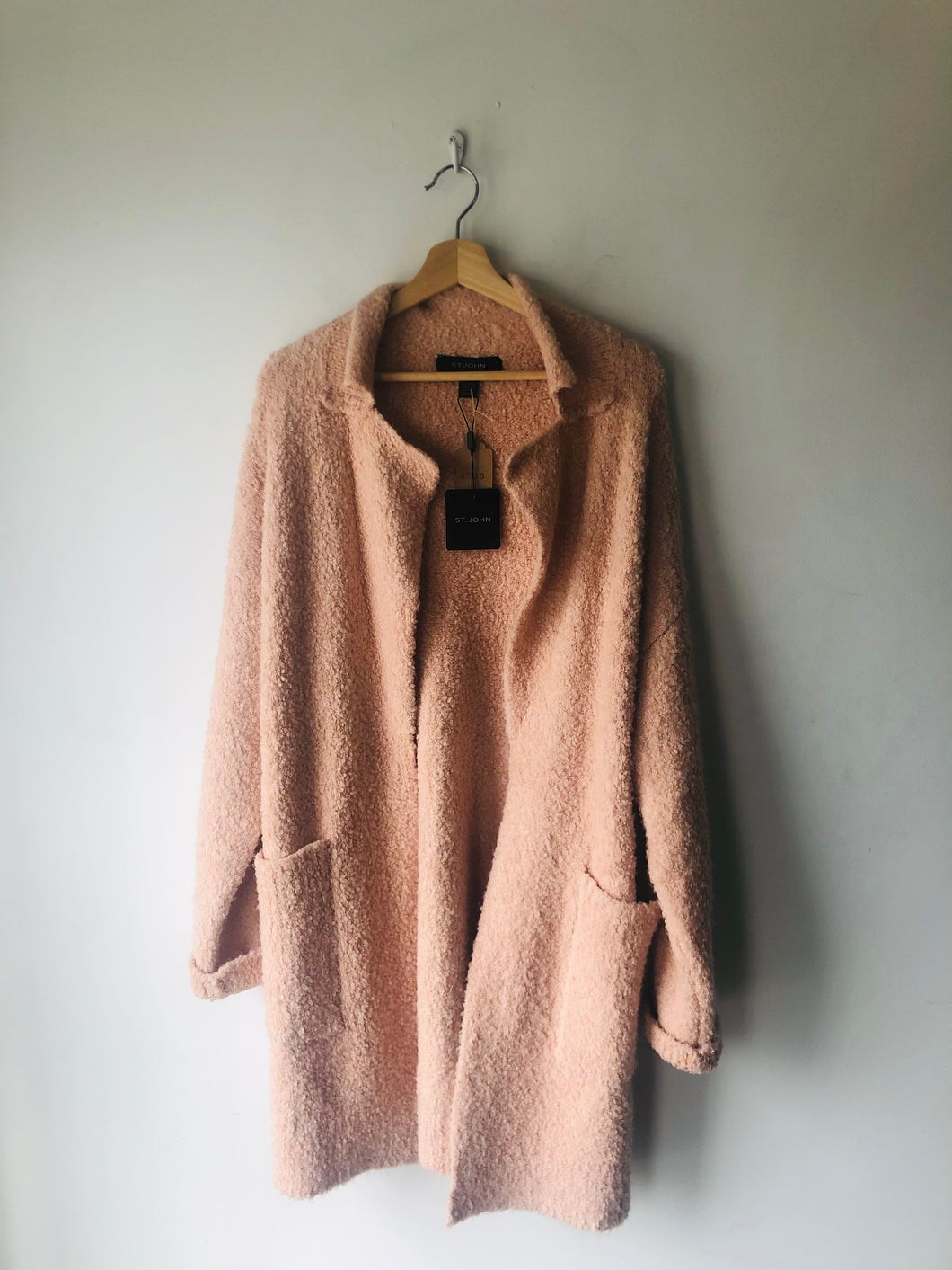 St. John Rose Quartz Cardigan