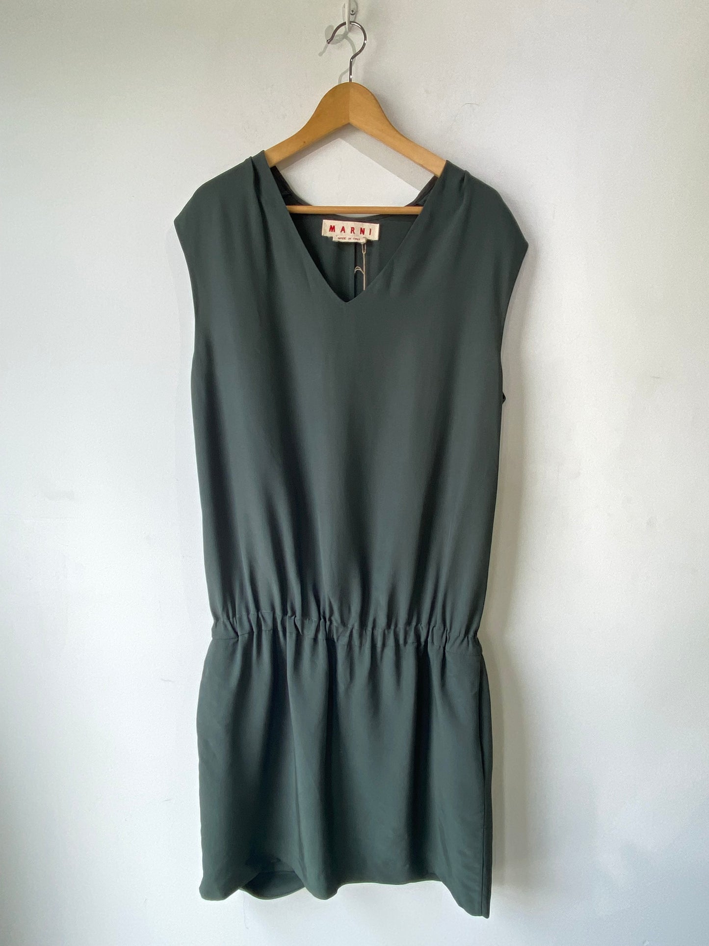 Marni Forest Green Dress - The Curatorial Dept.