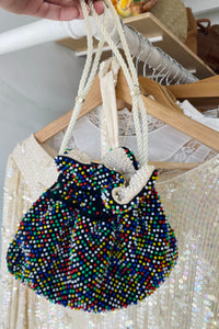 Vintage Beaded Polka Dot Bag