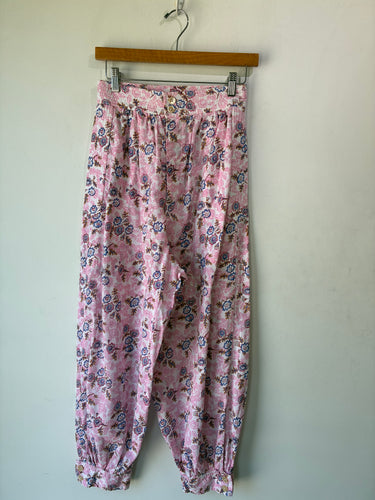 Caron Callahan Pink Floral Puff Pants