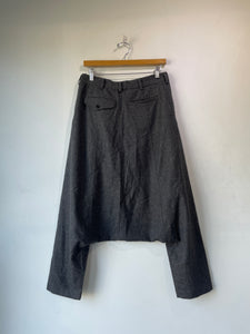 Comme des Garcons 2016 rey wool drop crotch pants