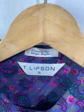 Vintage T. Lipson Purple Paisley Long Sleeve Blouse