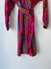 Vintage Hanae Mori Boutique Colorful Print Silk Dress