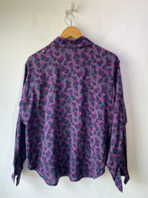 Vintage T. Lipson Purple Paisley Long Sleeve Blouse