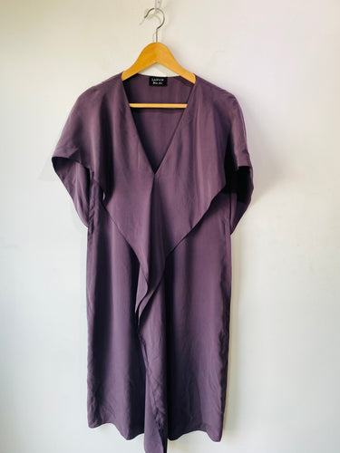 Lanvin Purple Ruffle Midi Dress