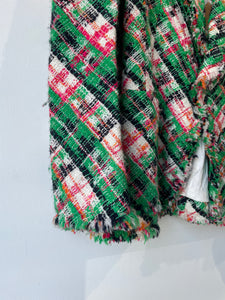 Junya Watanabe Green Red Plaid Tweed Jacket