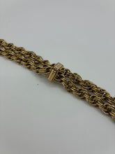 Vintage Gold Tone Braided Lariat Necklace