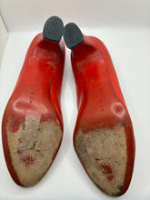 Vintage Bruno Magli Red Leather Peep Toe Pumps Size 5.5