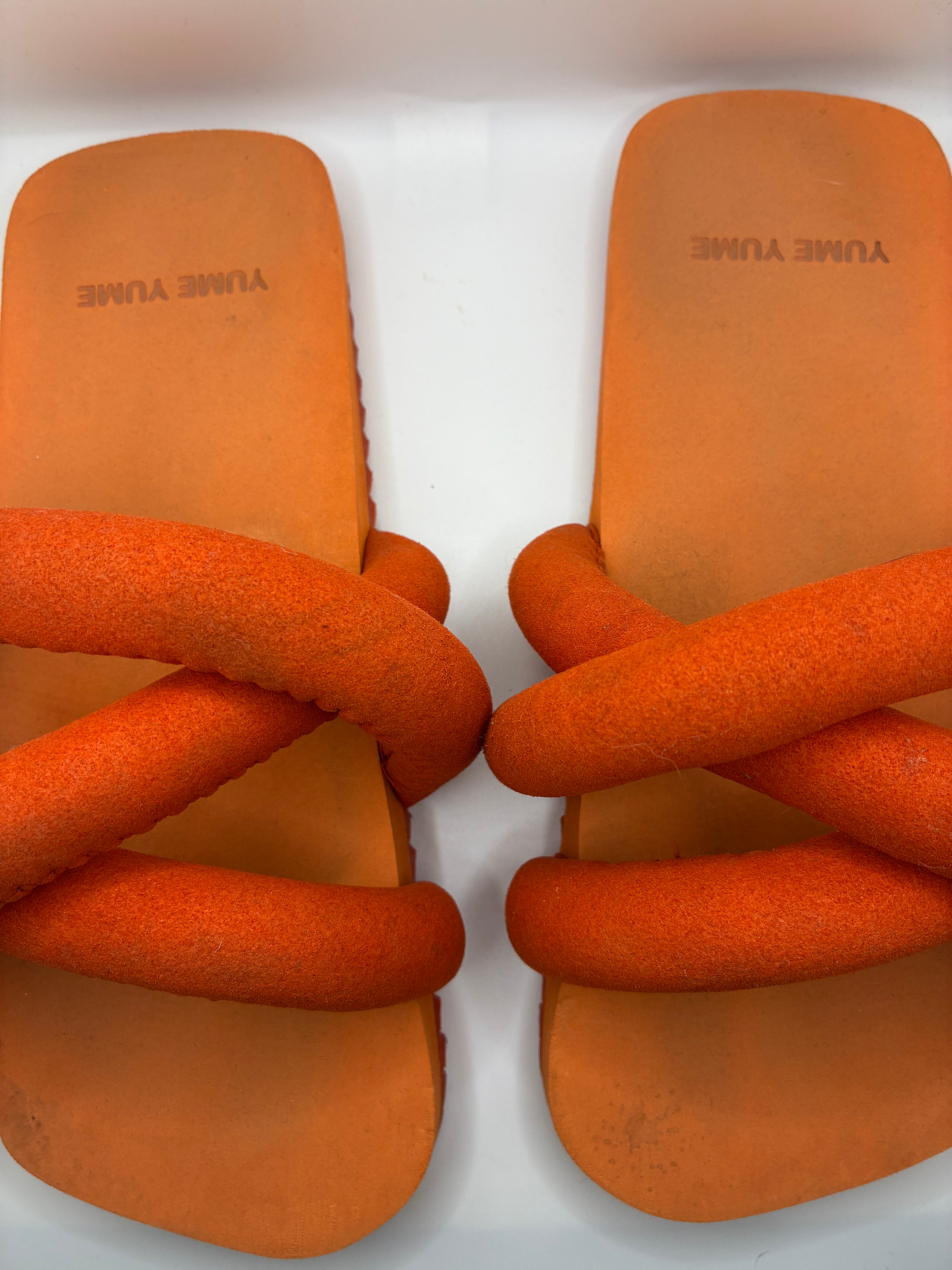 Yume Yume Orange Puffy Sandals Size 10 – The Curatorial Dept.