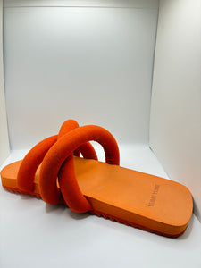 Yume Yume Orange Puffy Sandals Size 10
