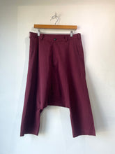 Comme des Garcons Girl Burgundy Drop Crotch Pants